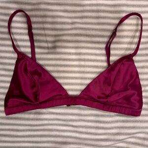 Victoria's Secret Satin Bralette in Rich Burgundy